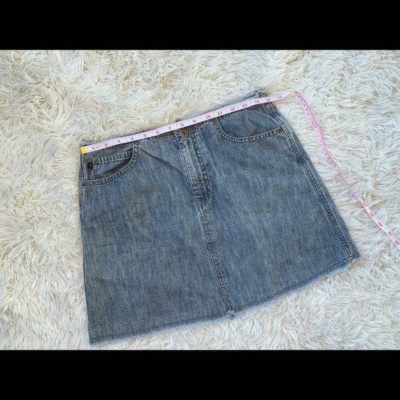 Thrifted Denim Mini-Skirt - Picture 4 of 6